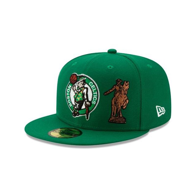 NBA Boston Celtics Team Describe 59Fifty Fitted (YRU2595) - Green New Era Caps